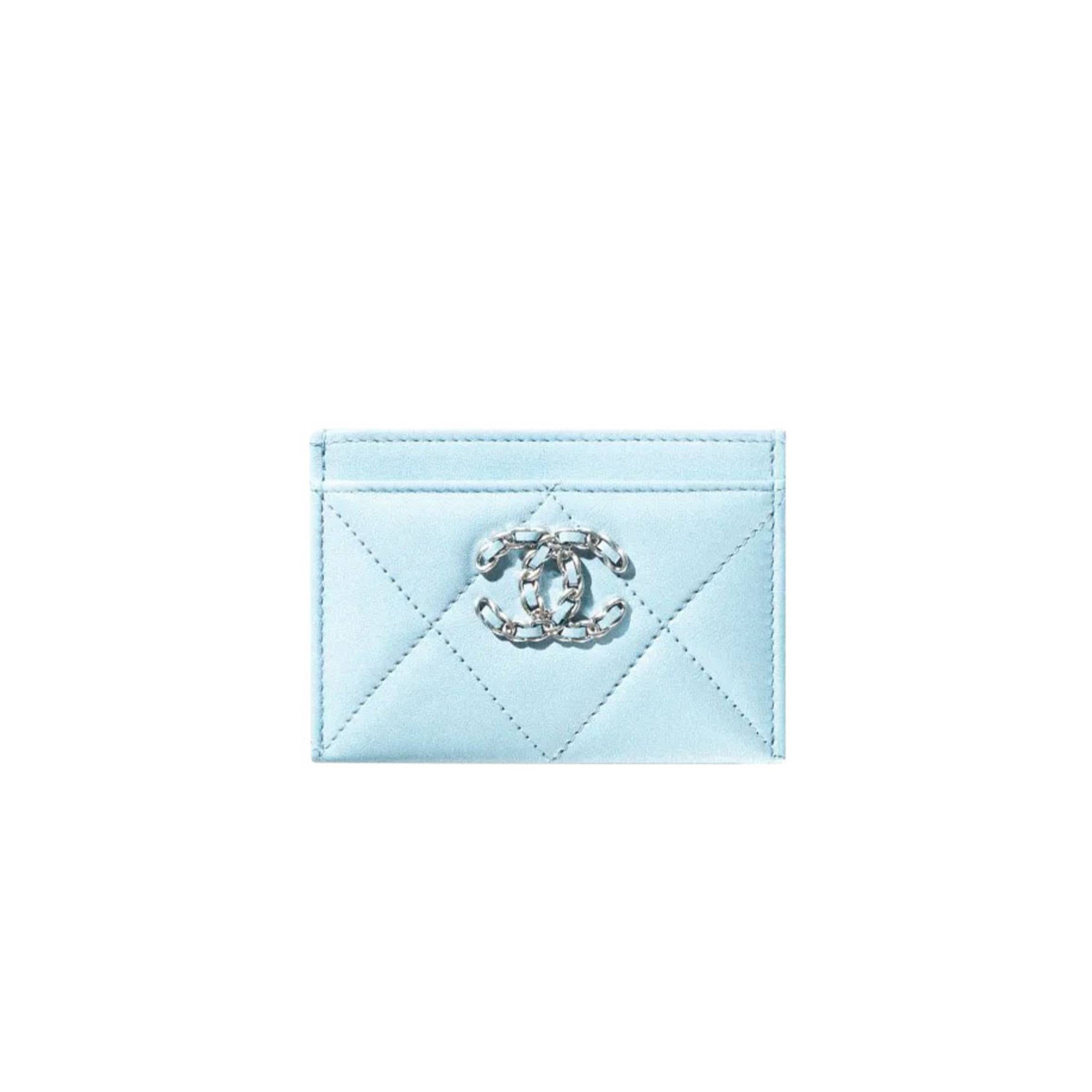 Ch*el Ch*el 19 card holder silver hardware ap1167 b07327 nh626 (11.2*7.5*0.5cm)